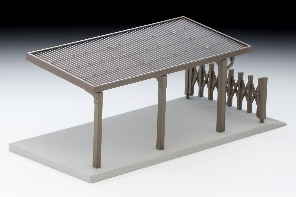 Tomikarama Vintage 164 09b Carport ABS-Kunststoffstruktur lackiert teilmontiert 333982