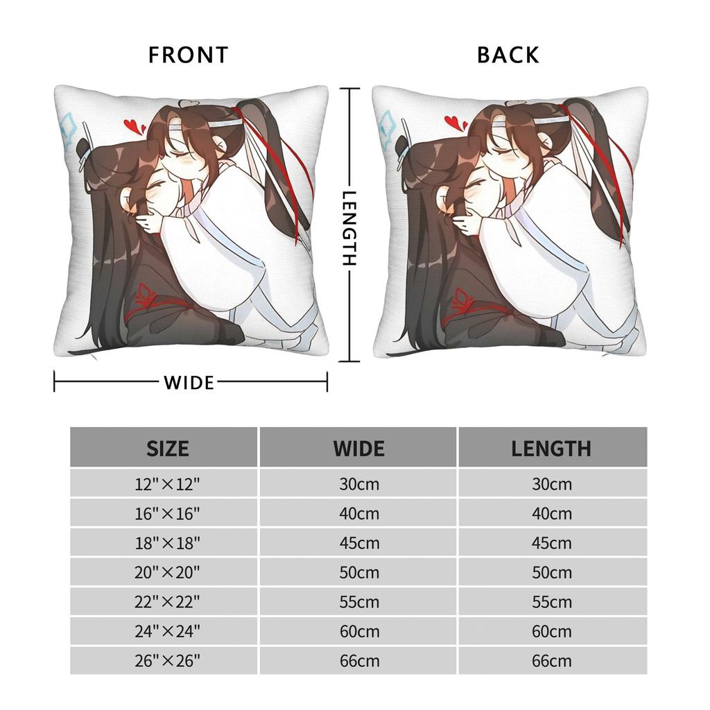 Pillow Cover The Founder of Diabolism Mo Dao Zu Shi Love Fashion Pillow Case For Sofa Home Decoration Pillowcases