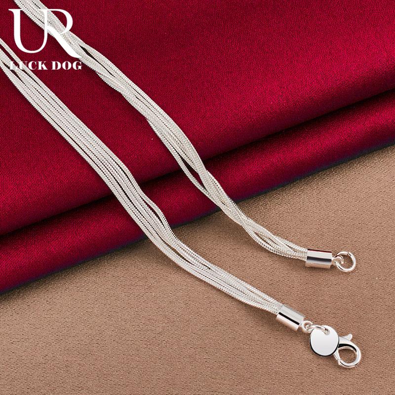 Collier étoile en argent sterling 925 avec chaîne serpent et bijoux de mariage