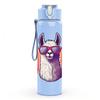 1PC Sunglasses Purple Llama 750ml Color Plastic Sports Water Bottle Leakproof Flip Straw Lid Suitable for Sports Office Home Use