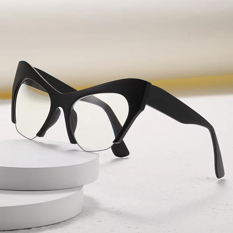 Fashion Large Frame High Definition Reading Presbyopic Glasses Retro Cat Eye Spring Leg Men Women Anti Blue Light Eyeglasses