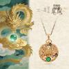 Luxury Gold Tone Pendant Necklace: Trendy Unisex Design with Strong Color Retention for a Sophisticated High-End Look.