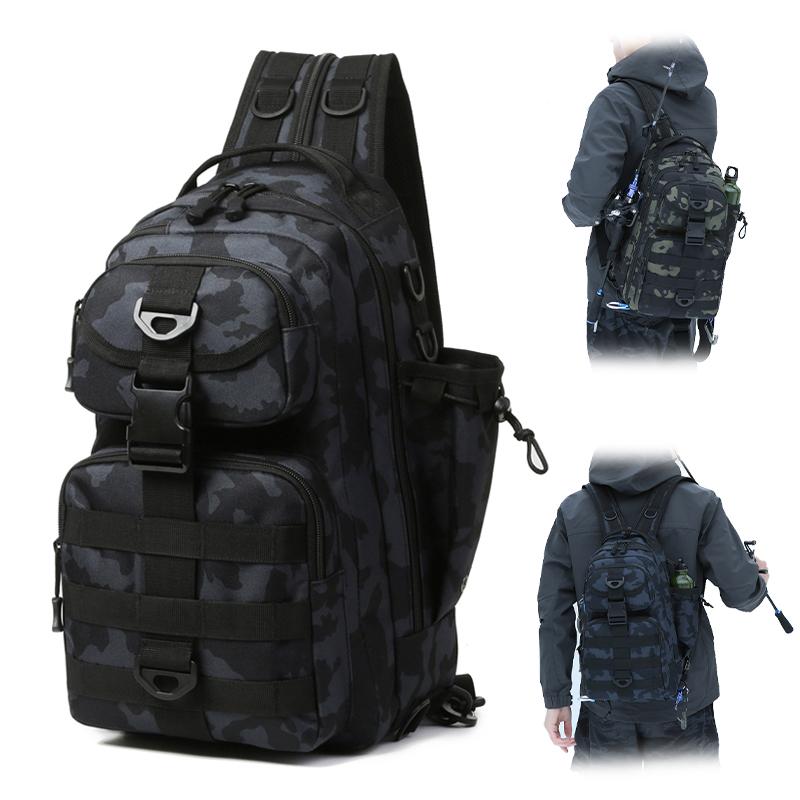 

Fishing Lure Backpack Men Gear Box Storage Lure Chest Bag Multifunction Tactical Outdoor Travel Camping Sling Fish Tackle Bags