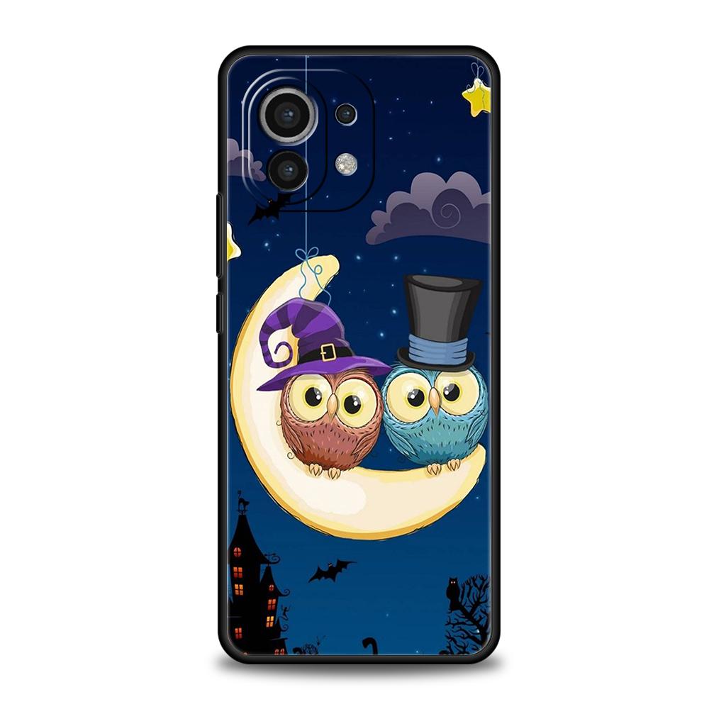 

Cute Cartoon Owl Phone Case for Xiaomi Poco F4 F3 X3 X4 X5 GT NFC M3 M4 11 Ultra 12 12T 13 Note 10 Pro Lite 5G Silicone Cover Mi Note 10 Lite