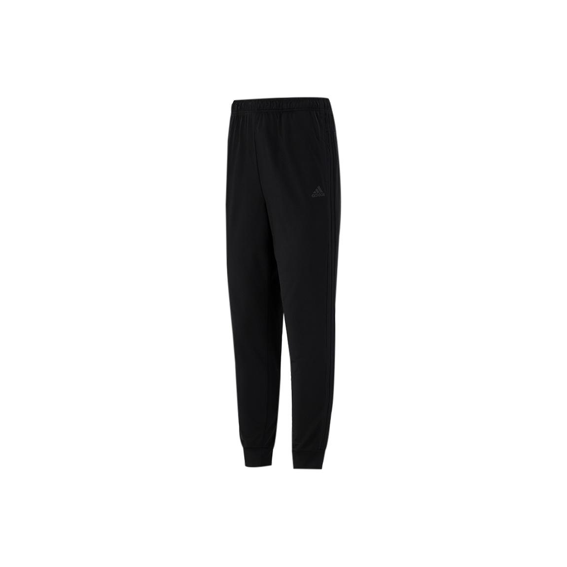 Штаны для тренировок adidas Essentials Warm-Up Tapered с тремя полосками черного/черного цвета для мужчин в уличном стиле H46107 S