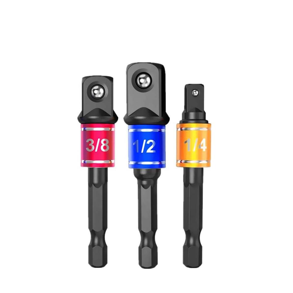 Impact Grade 105 Degree Angle Socket Adapter Power Hand Tool Part Driver Extension Set Screwdriver Holder Drill Nut Attachment