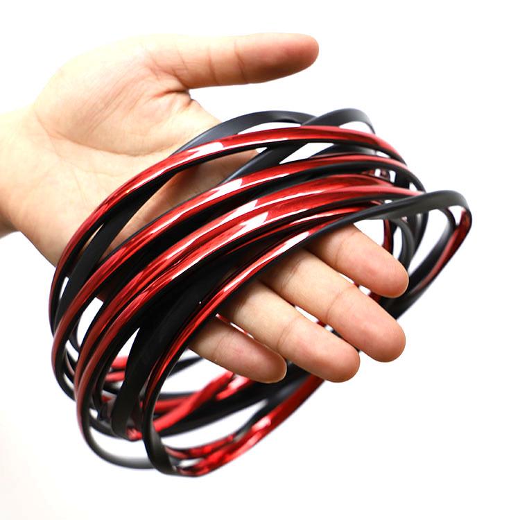 Electroplated Car Door Edge Protector - Carbon Fiber Pattern