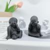Three-Piece Zen Three Nonnes Statue Set, 3D Printed Zen Little Monks, Three Little Monks Who Don'T Listen, Don'T Look, Don'T Speak, Creative Bu