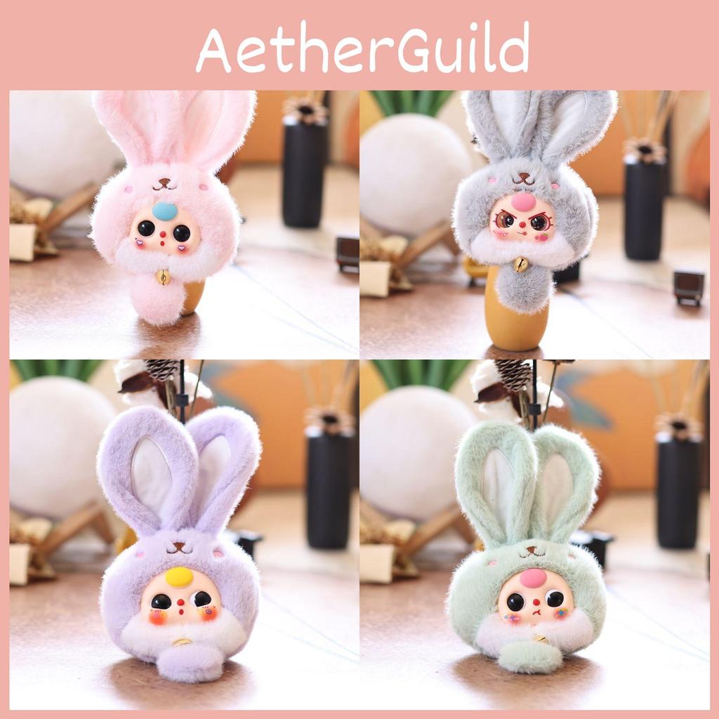 Adorable Plush Bunny Toy Lightweight  Key Chain For Backpack Decoration And Gift