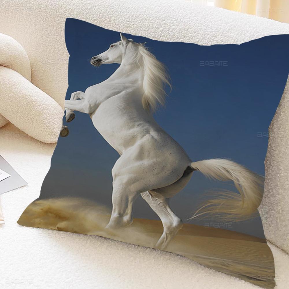 Beautiful Horse Personalized Picture Text Home Decorative Pillows Household Gifts 45x45cm