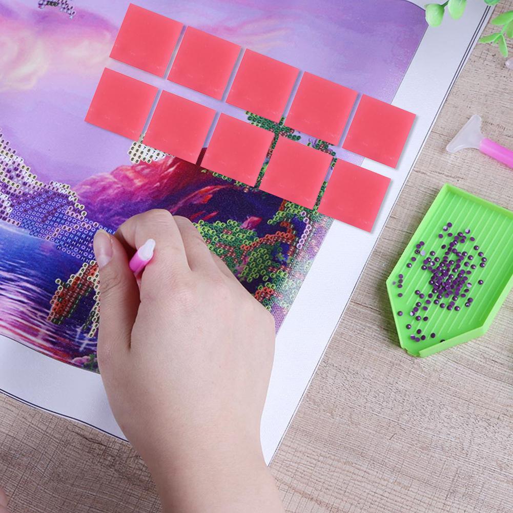 10x Harz Bohrschlamm DIY Diamantmalerei Handwerk Strasspunktier Ton