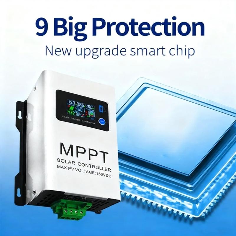 MPPT Solar Panel Charge Regulator 30A/60A Auto Solar Charge Battery Regulator for Electronic Device Easy to Use