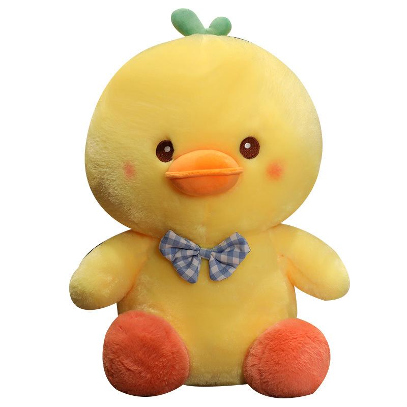 Cute Bow Tie Duckling Doll Plush Toy Duck Doll Children Sleeping Soothing Pillow Girl Rag Doll