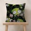 Funny Anime IInvader ZIM Pillow Case Fashion Square Pillowcase Bedroom Sofa Room Ins Decoration Leisure