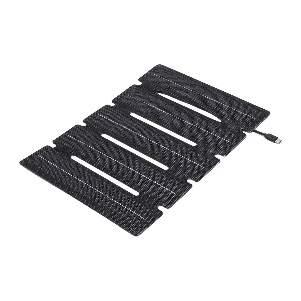 25W Solar Panel   25W ETFE Foldable Solar Panel 5 Times   Thin Monocrystalline Portable   with ETFE Laminate for Outdoor Camping, Hiki