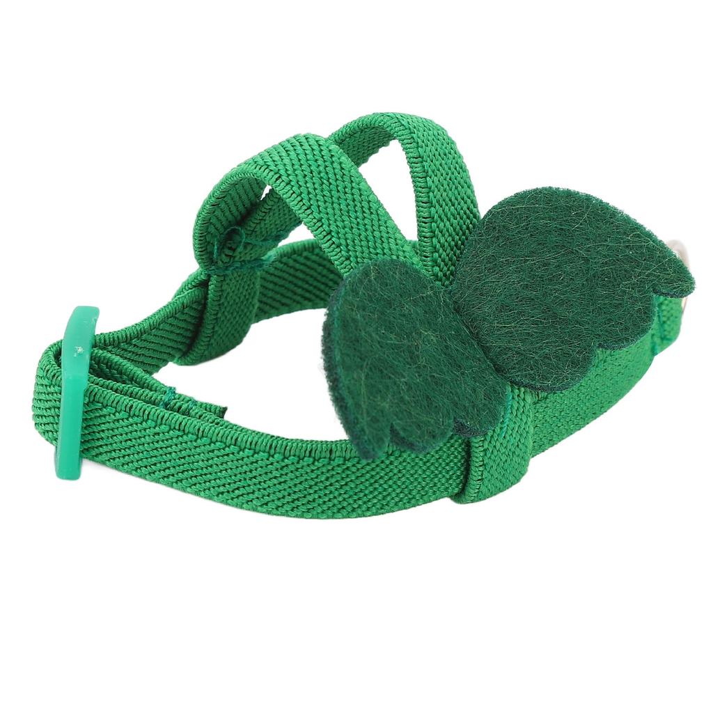 Parrot Harness Leash Adjustable Elastic Bite Resistant Ergonomic Pet Bird Harness Traction Rope with Cute Wings S Green