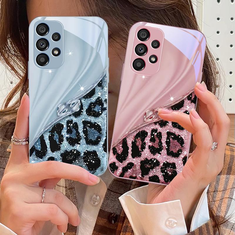 Colorful Patterns For Samsung Galaxy S10 4G S20 11E 30 S21 22 S24 Fe Pro S23 S25 Ultra 5G S9 Tempered Glass Phone Case