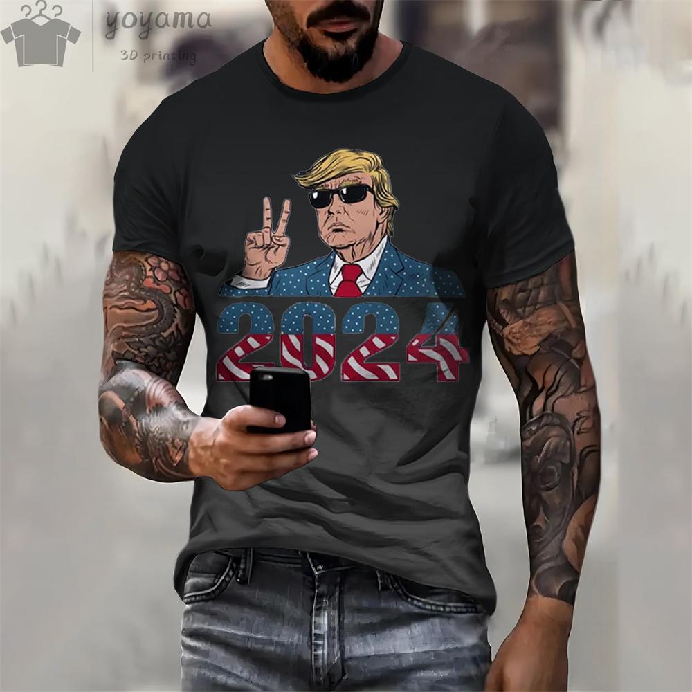 Trump Supporter Print Clothes Unisex Designer Unisex's T-shirts Unisex's Summer Clothes Unisex T Shirts Short Sleeve Trump Graphic T Shirts