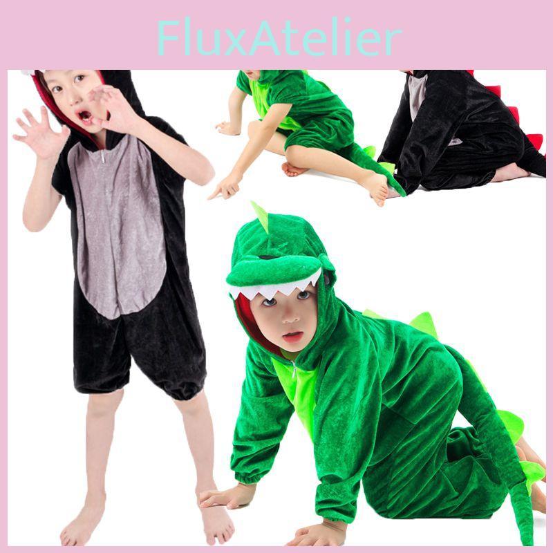Dinosaur Halloween Childs Costume Crocodile Fancy Dress Cosplay Jumpsuit Unisex