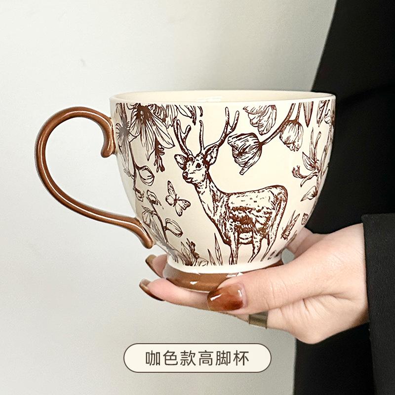 

500 мл чашка для воды для пары креативная керамическая кружка для офиса послеобеденный чай латте кофейная чашка современный домашний завтрак овсянка молочная чашка напиток подарки 500ml