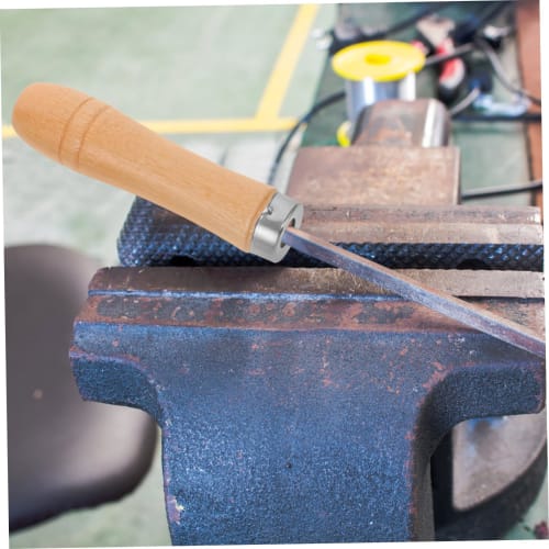 HOMSFOU 10 Pieces Wooden File Handles, Portable File Handles, Ergonomic File Handles, Durable File Grip, Crafts, Replacement File Handles, Multi-Purpo