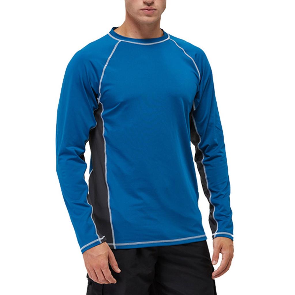 Men's Long-Sleeved Loose Sun  Clothing Upf 50+ Beach Sun  Quick-Drying Clothing Men's Surfing Clothing Men's Swimwear