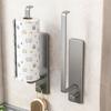 Wall Mounted Paper Towel Holder Carbon Steel Cling Film Storage Rack Roll Paper Dispenser  Bathroom