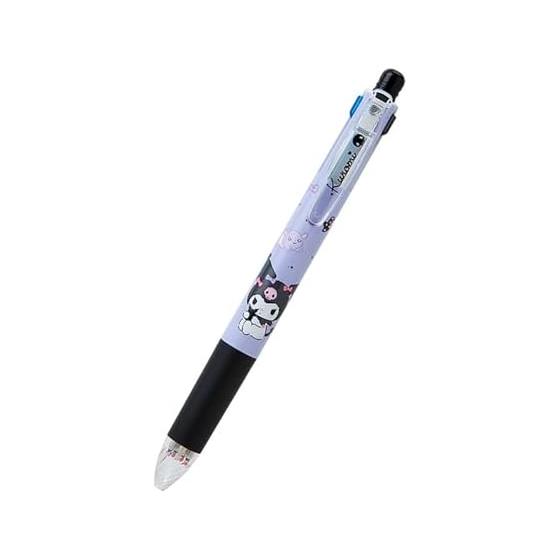Sanrio Sarasa Multi 4-Color Ballpoint Pen & Mechanical Pencil, Kuromi, Black, Blue, Red, Green Ink, 0.5mm