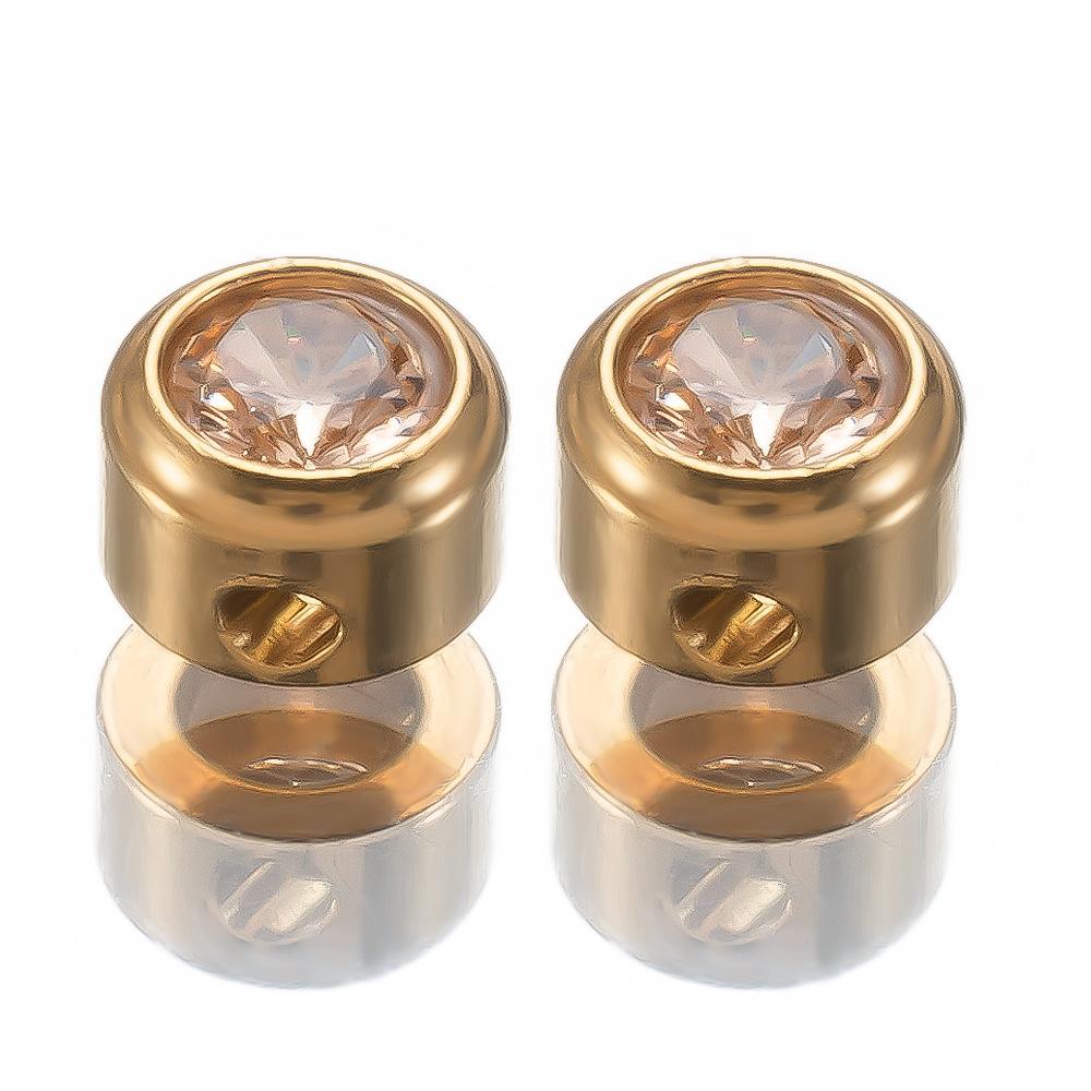 Stainless steel December birthday stone birthday stone small hole beads DIY jewelry accessories necklace