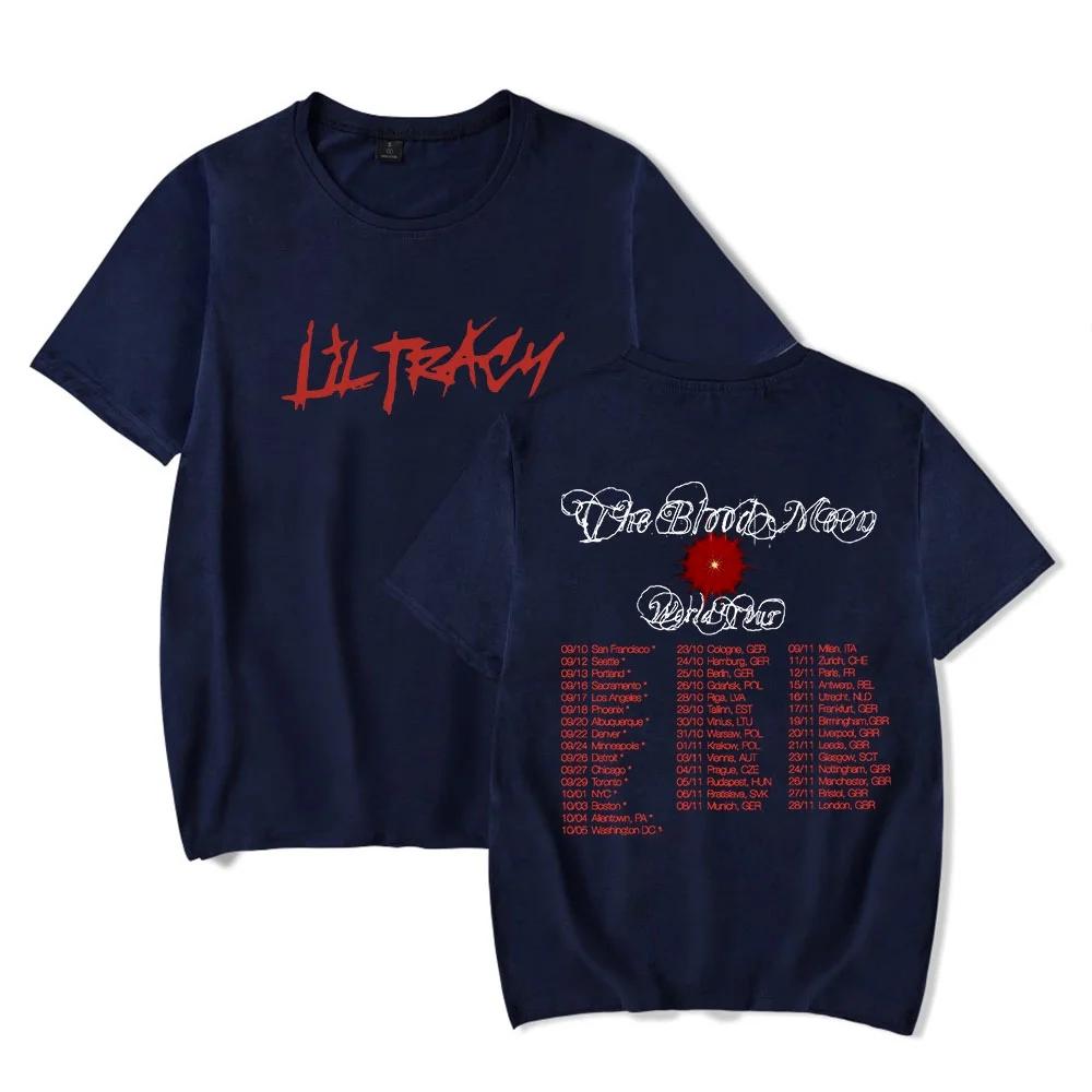 

Lil Tracy The Blood Moon Tour Merch Tshirts Women Unisex Cosplay Streetwear Tops Short Sleeve Tee S