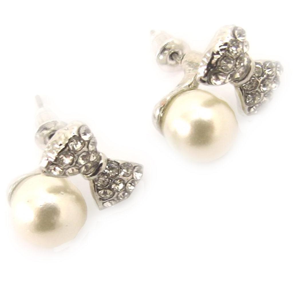 Les Trésors De Lily [L1593] - Ivory 'Sissi' Designer Earrings