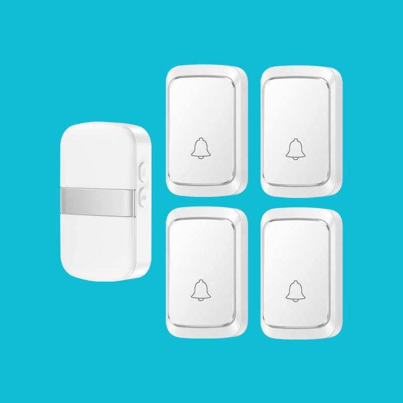 Battery-Powered Wireless Doorbell with DC Remote & Simple Call Button for Elderly, Dual Power