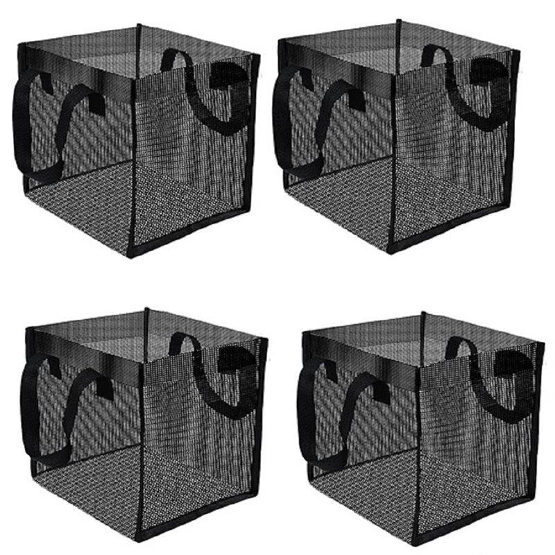 AB34-4PCS Mesh Aquaticpond Plant Baskets, Large Pond Planting Bag Reusable Aquaticsplanter Pot Water Lily Growing Container