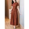 Elegant Xiangyun Silk Summer Suit: Age-Defying Mother’s Top and Wide-Leg Pants In New Chinese Style