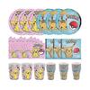 (5pcs balloons) Birthday Decoration Boys Girls Pink Pikachu Paper Plate Cups Tableware Set Balloons Deco Kids Baby Shower Party Supplies 2025