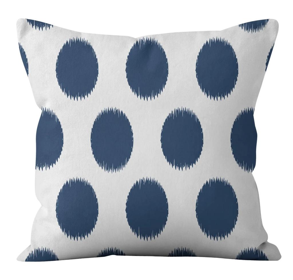 Modern Fashion Nordic Sofa Simple Cushion Cover Living Room Decoration Pillow Cover Navy Blue Geometric Pillow Cover