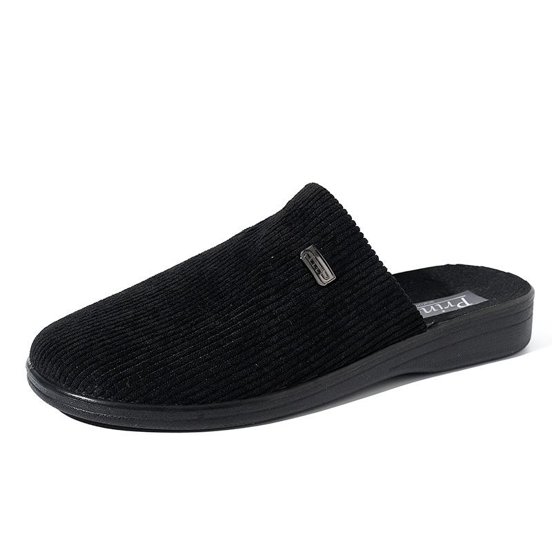 

Мужские и женские фетровые удобные тапочки на толстой подошве, теплые, нескользящие и легкие, подходящие для дома, улицы и путешествий, повседневные кроссовки. 45 чёрный