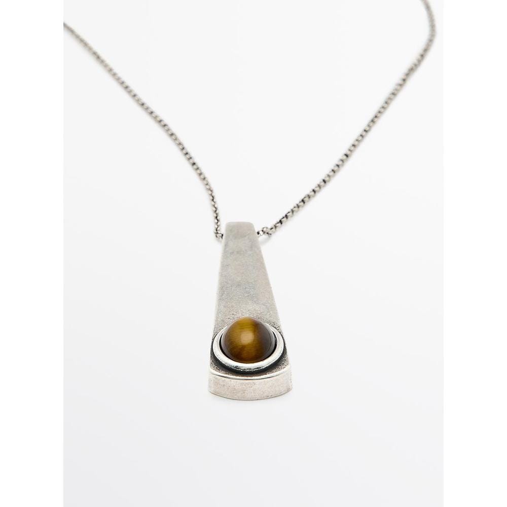 Stone Detail Geometric Pendant 04602627808