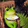 Creative Cartoon Small Frog Rocking Chair Decorations, Courtyard Balcony Landscaping, Office Desktop Resin Animal Crafts
