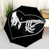 1pc Love Heart Automatic Open/Close Umbrella, Portable Folding Umbrella, Compact Travel Umbrella For098
