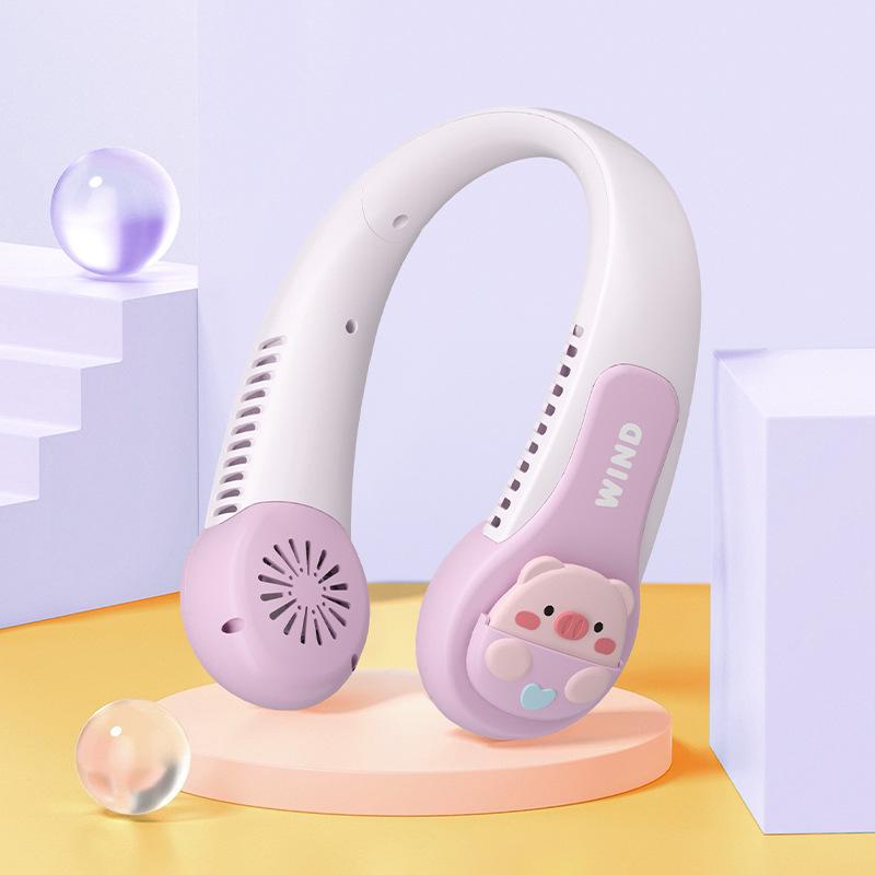 3000 mAh rippuv kaelaventilaator kaasaskantav labadeta ventilaator isiklik kantav kaelarihm lehtedeta ventilaator USB laetav ventilaator mini kaelakee ventilaator
