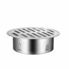 Non-Clogging Stainless Steel Floor Drain with Large Capacity & Direct PVC Insertion for Outdoor Use