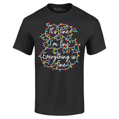 It's Fine I'm Fine Everything Is Fine T-shirt Christmas Lights Shirt