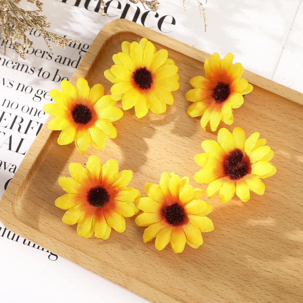 6pcs/set Sunflower Hairpins Yellow Sweet Hair Clip Side Clips Girls Styling Tools Hairpin Photo Travel Bohemia Hair Accessories
