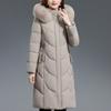 Middle Age Women's Coats Winter Long Parkas Hooded Faux Fur Collar Thick Warm Casual Woman Jackets