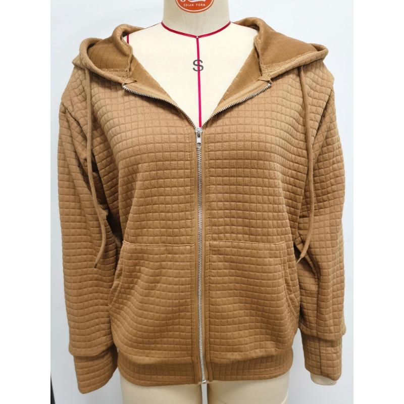Women S Long Sleeve Hooded Zip Up Sweatshirt Coat