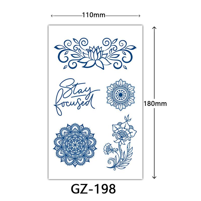 Herbal Semi-Permanent Tattoo Sticker, Animal English Totem Tattoo Sticker, Sweat-Proof Waterproof Tattoo