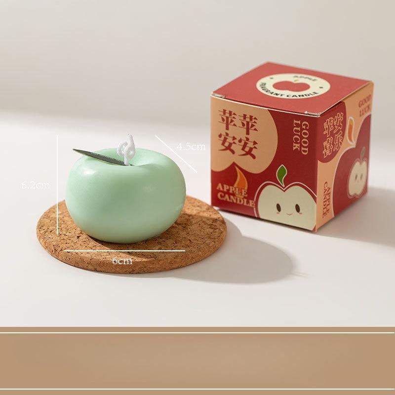 1PC Apple Shape Scented Candles Christmas Simulation Christmas Atmosphere Decoration Ornament Gift