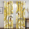 Freie Shiping Billig Moderne Luxusmarke Schwarz Weiß Gold AbstractFashion2Pcs Schattierung Fenster Vorhang Für Wohnzimmer Schlafzimmer Dekor
