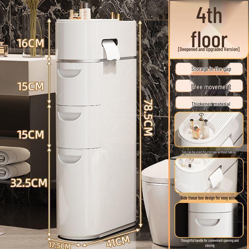 Multi-Layer Bathroom Crevice Storage Cabinet - No Installation Required